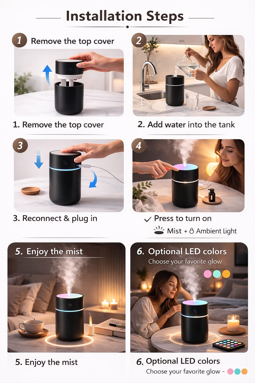 LumiMist - Mini Ambient Humidifier
